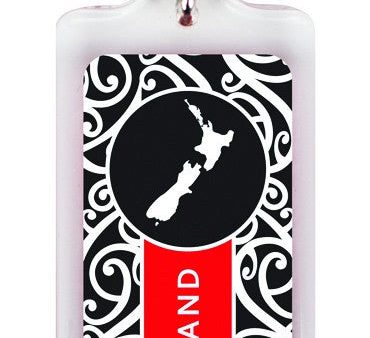 Key Ring Maori Kiwi Map Rectangle Online Sale