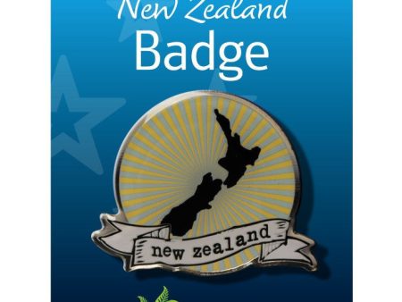 Badge NZ Map Retro Reys Sale