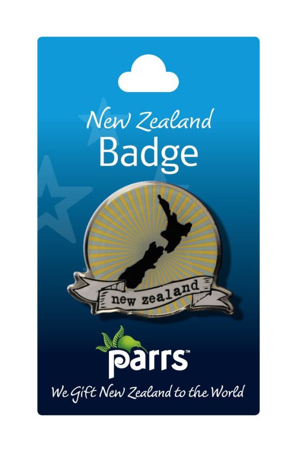 Badge NZ Map Retro Reys Sale