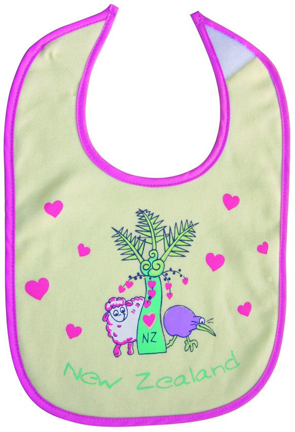 Babies Bib Kiwi Sheep Heart Online