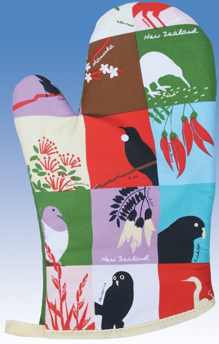 Oven Glove NZ Birds & Plants on Sale