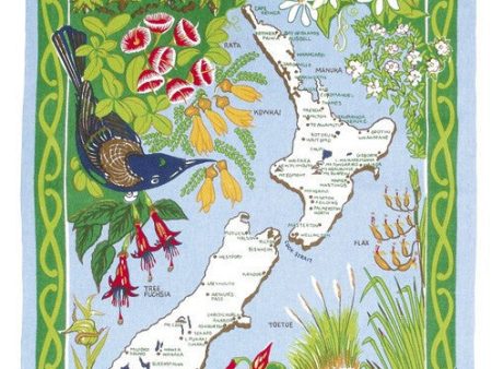 Flower Map Tea Towel on Sale